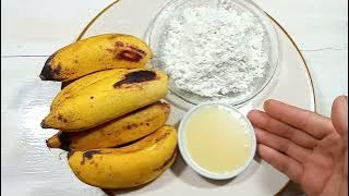 Just 3 ingredients, use ripe bananas to make delicious food