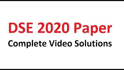 DSE 2020 Q 18 Solution
