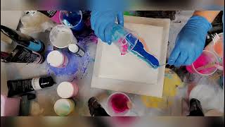 Simple Poured Painting using Liquitex Pouring Medium. Easy Fluid Art Tutorial
