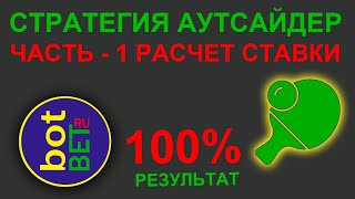 СТРАТЕГИЯ АУТСАЙДЕР   РАСЧЕТ СТАВКИ часть 1 | Настольный теннис