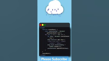Cloud and Rain Animation By HTML CSS AND JAVASCRIPT ।#short