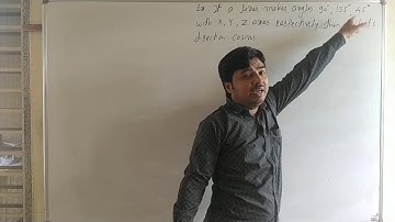 Vectors Lec29 : Exercise 5.3 : Examples 10, 11, 12, 13 : direction cosine & direction ratios