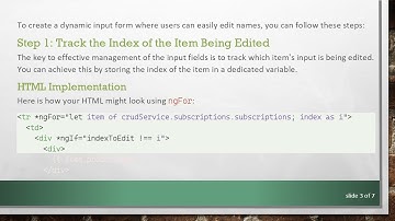 Dynamic Forms in Angular: Creating an edit in place Input Form