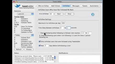 Twitter Tutorial Video 10 of 14 - How To Auto Unfollow Twitter Users Who Dont Follow Back