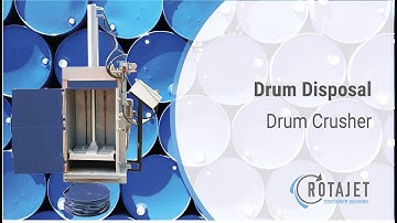 Drum Crusher | Barrel Size Reduction | Safe disposal of chemical drums