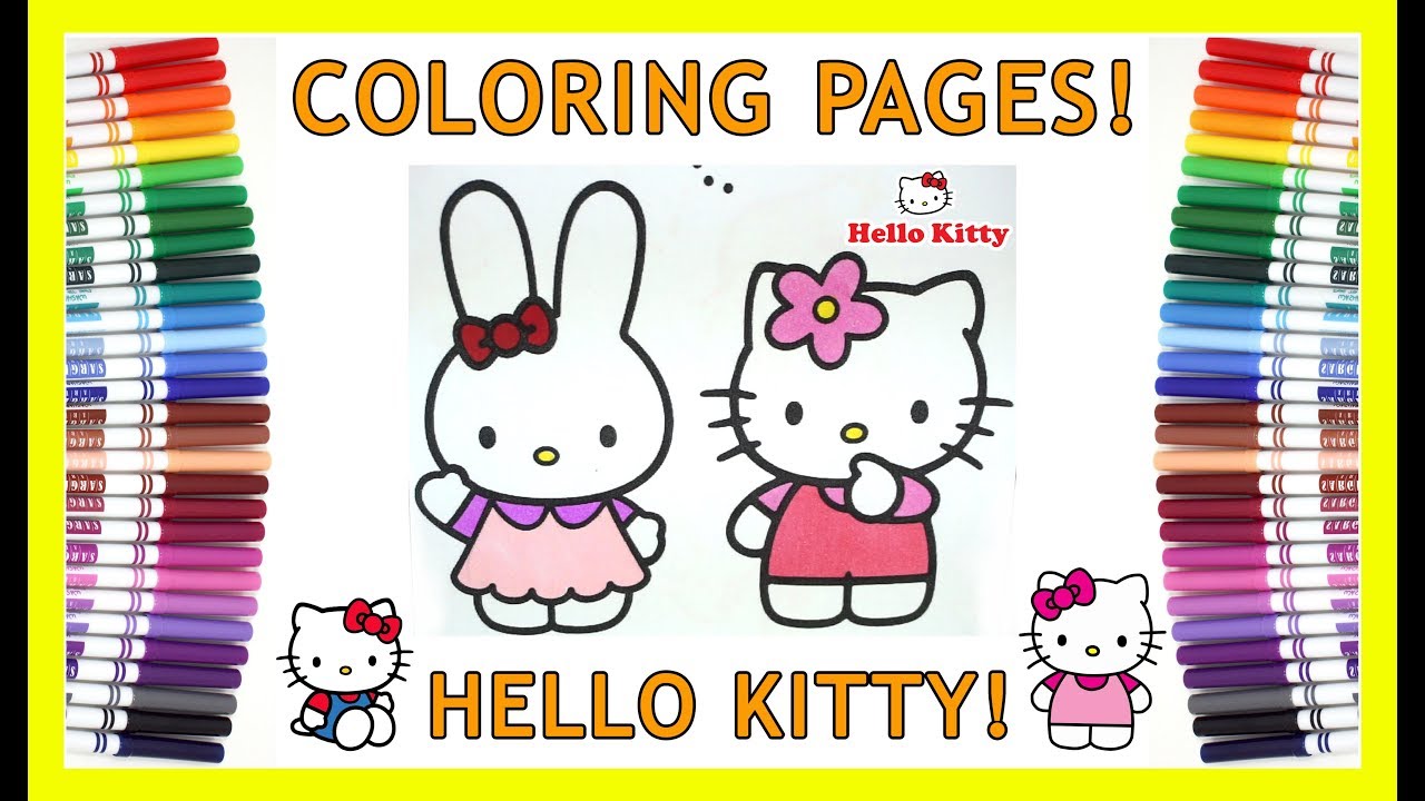 my melody and hello kitty coloring pages