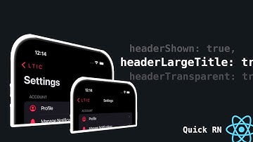 Quick RN 2 - iOS large title header collapsible