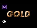 Easy AE Tutorial: 3D-looking Golden Metallic Text - Adobe After Effects