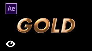 Easy AE Tutorial: 3D-looking Golden Metallic Text - Adobe After Effects