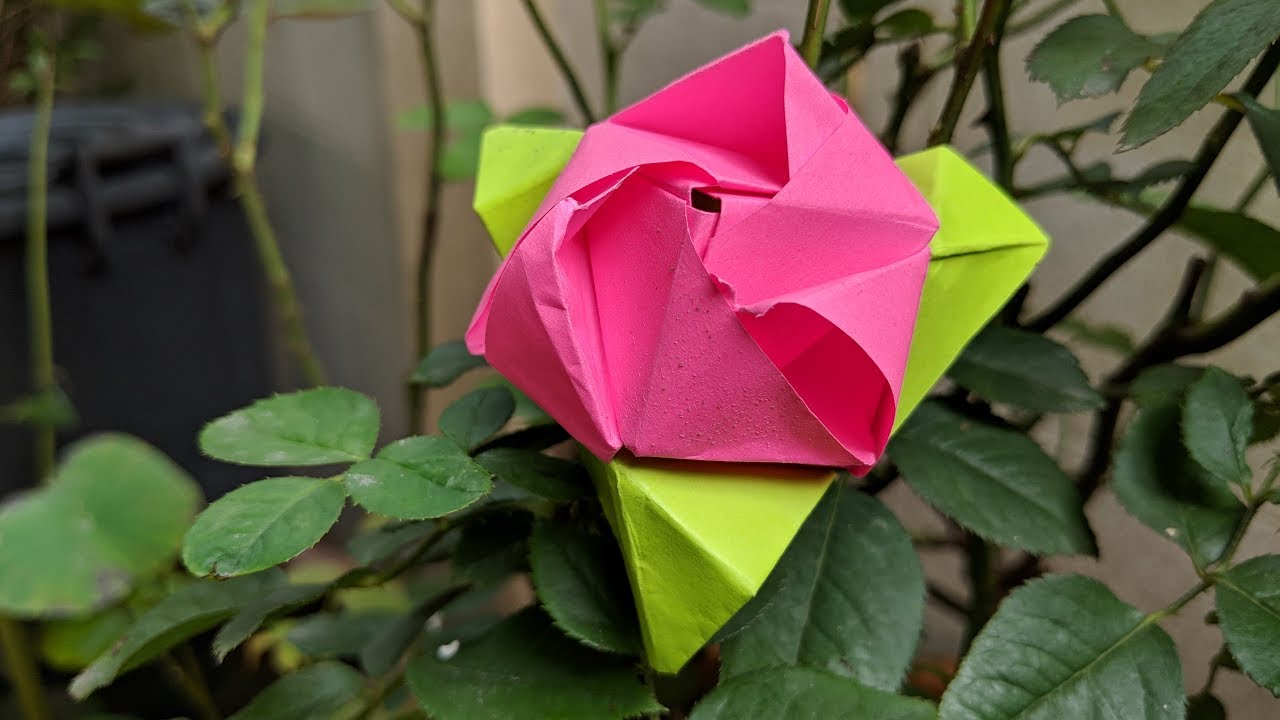 Post-it note rose. Design by NProkuda on . : r/origami