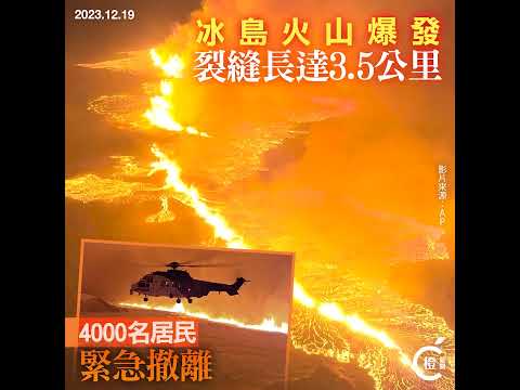 冰島火山爆發裂縫長達3.5公里 4000居民緊急撤離