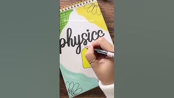 Easy Front Page Idea:  Physics ✨ #Calligraphy #FrontPage  #shorts