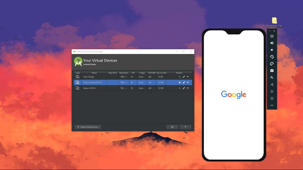 how to start android emulator manager mac