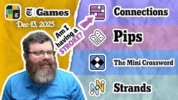 NYT Connections, Pips, Mini Crossword, and Strands | Dec 13, 2025