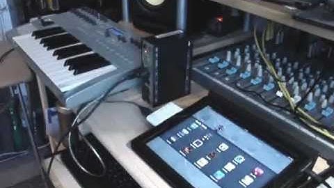 iPad in my studio 1: DM1, Synthtronica, Beatwave, Mugician & Sunrizer