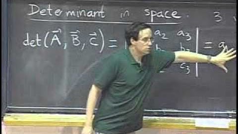 Lec 2, Vectors, Determinants, Determinant in Space