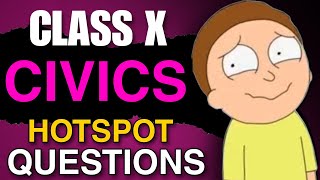 CIVICS class 10 most important questions ?