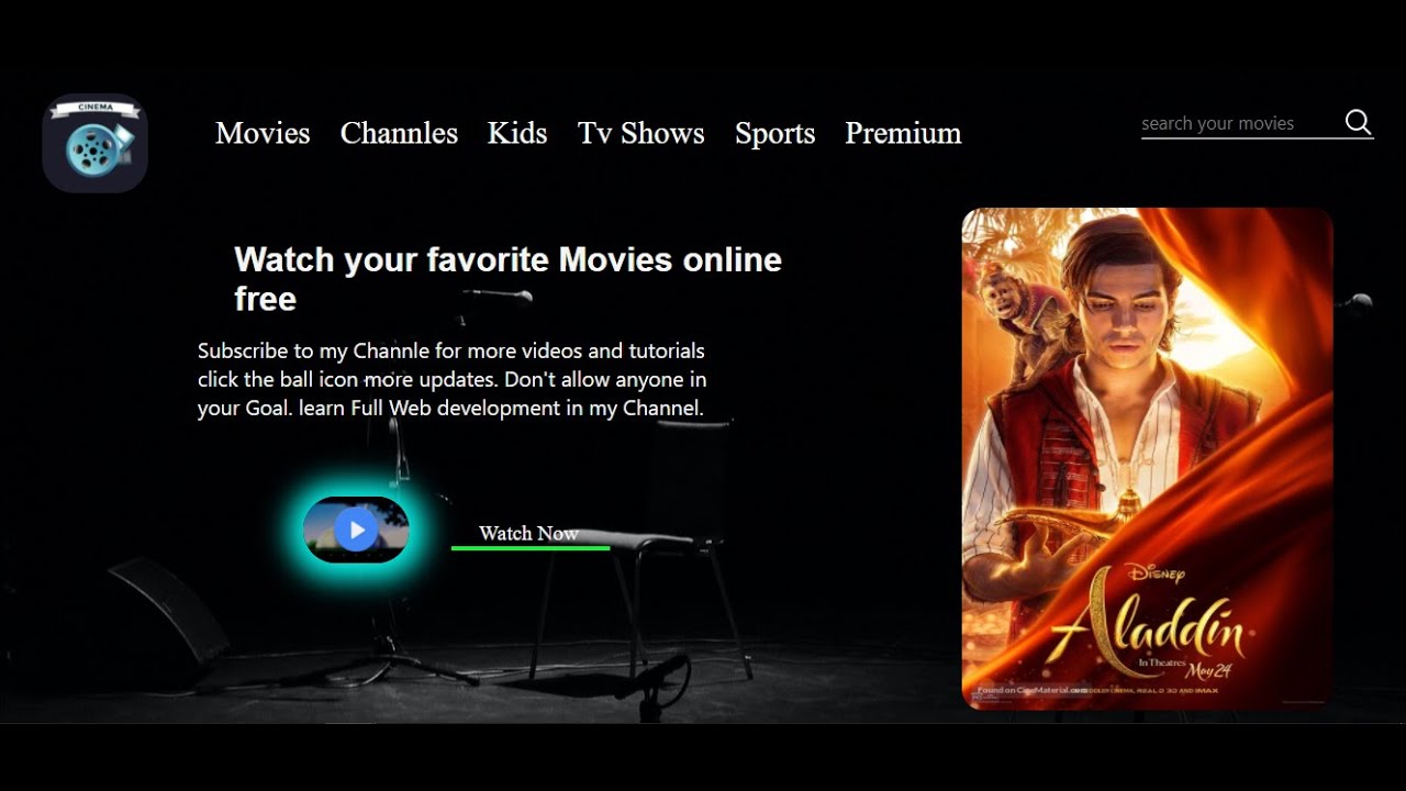 How to Make A Movie Website Using HTML & CSS For Beginners - YouTube