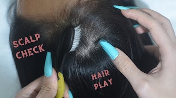 ASMR Hair Sounds With Hair Play, Hair Parting, Hair Brushing For Sleep And Unwind