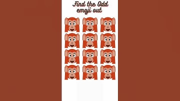 Find the Odd emoji out||Memory test challenge #shortvideo #puzzle