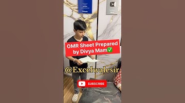 OMR Sheet Prepared by Divya Mam✅ #excelwalesir #computertricks #instagram #shorts #comptertips #OMR