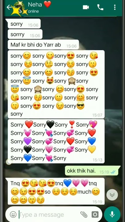 Sorry Chatting On Whatsaap | Sorry Status | Cute Couple #Sorry Chatting | #whatsaap_chat #shorts