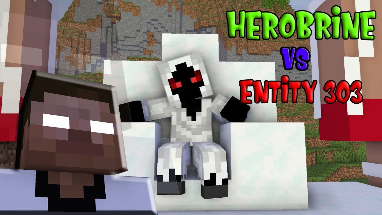 Monster School Herobrine Vs Entity 303 Epic Battle Minecraft Animation Youtube