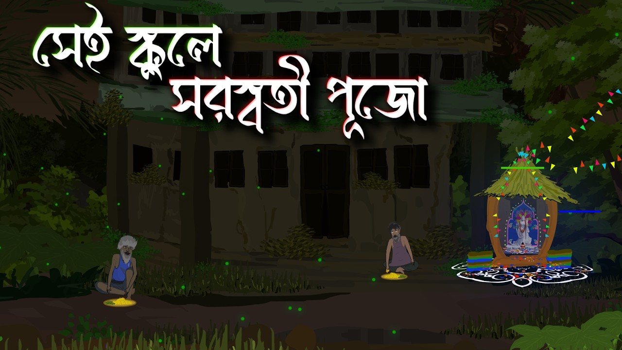 Vanga school e Maa saraswati pujo | ভূতের কার্টুন |Bhuter Golpo | Bengali Horror Cartoon । Brostoonz