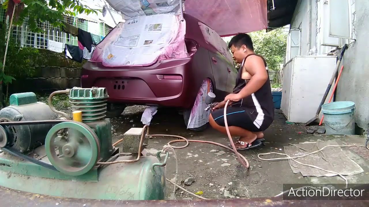 MITSUBISHI MIRAGE,,DONE PAINTING COLOR CODE ,P57/ COLOR MAROONANZAHL ...