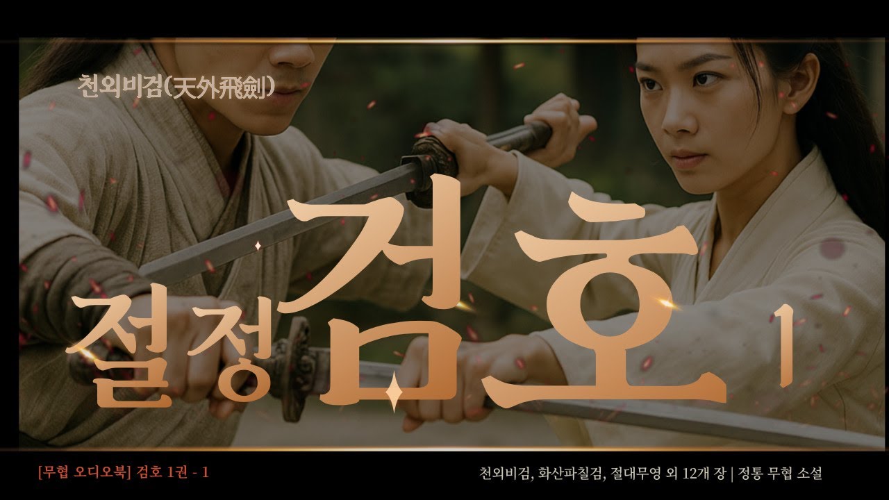 [무협 오디오북] 검호 1 | 천외비검, 화산파칠검, 절대무영 외 12개 장 | 정통 무협 소설