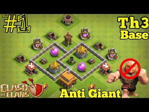 Clash of Clans TOWN HALL 3 Base || TH 3 farming base ...