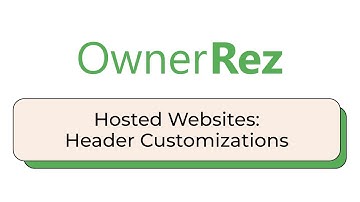 Hosted Websites - Header Customizations