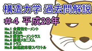 ＃4 平成28年【一級建築士過去問】スナギツネの構造力学解説