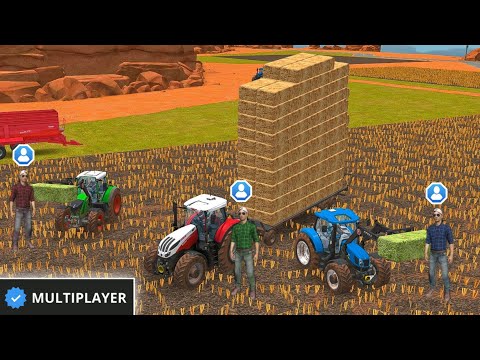 Potatos and Wheat Crops harvesting in Fs18 | Fs18 three Multiplayers | Timelapse |