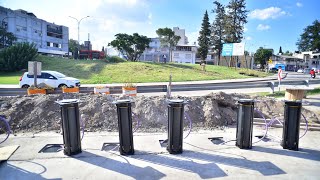 Bolardos electrónicos controlarán el paso en la zona del Parque Las Heras
