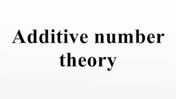 Additive number theory
