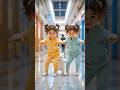 Twins Babies Dancing With Their Adorable Puppy 💃🐶 || Cutest Moment Ever #funny #shorts #viral