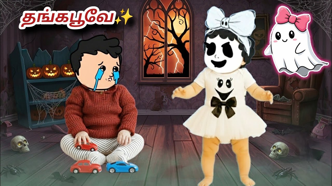 ✨ ரியா குட்டி 👻  சேட்டை 🤣 குட்டி தம்பி 😱 | Thangapoove 