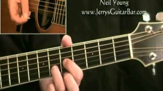 Video thumbnail of "How To Play Neil Young Old Man (intro only)"