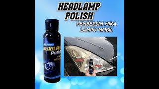 Paket Pembersih Lampu Mobil Headlamp Polish Penghilang Jamur kaca