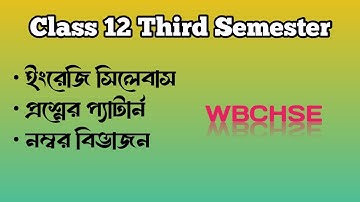 Class 12 Third Semester English Syllabus, Question Pattern, Number Division