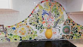 Kitchen Custom Mosaic Backsplash Step By Step