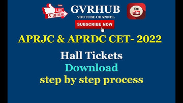 How to download APRJC and APRDC Hall Tickets || Step by Step Process ||