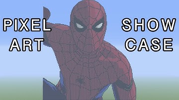 Minecraft Pixel Art Showcase - Spider-Man (Captain America: Civil War)