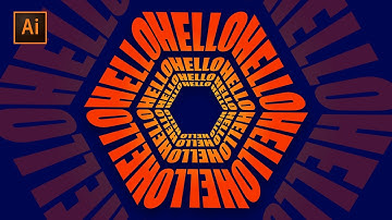 How To Make Tunnel Text Effect in Illustrator - Illustrator Tutorial