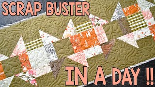 Churn Dashing | Half A Charm Pack Quilt Pattern | In A Day | Quick and Easy