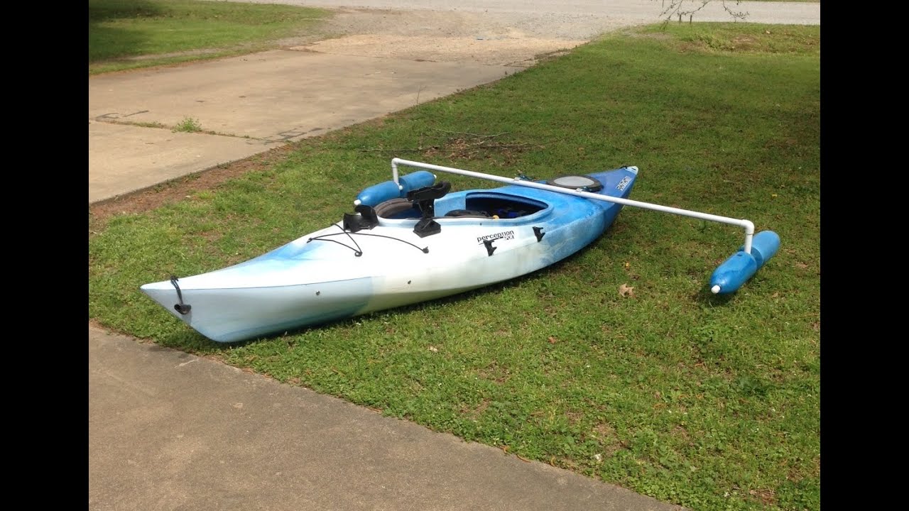 DIY kayak outriggers with cool quick disc connect fittings 