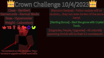 Crown Challenge 10/4/2023 - Randomly Generated Droids