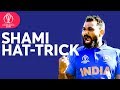 Mohammed shami hattrick to win the match  icc cricket world cup