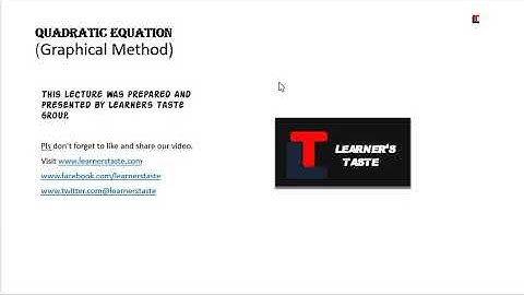 Graphical method of solving quadratic equation